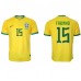Günstige Brasilien Fabinho #15 Heim Fussballtrikot WM 2022 Kurzarm